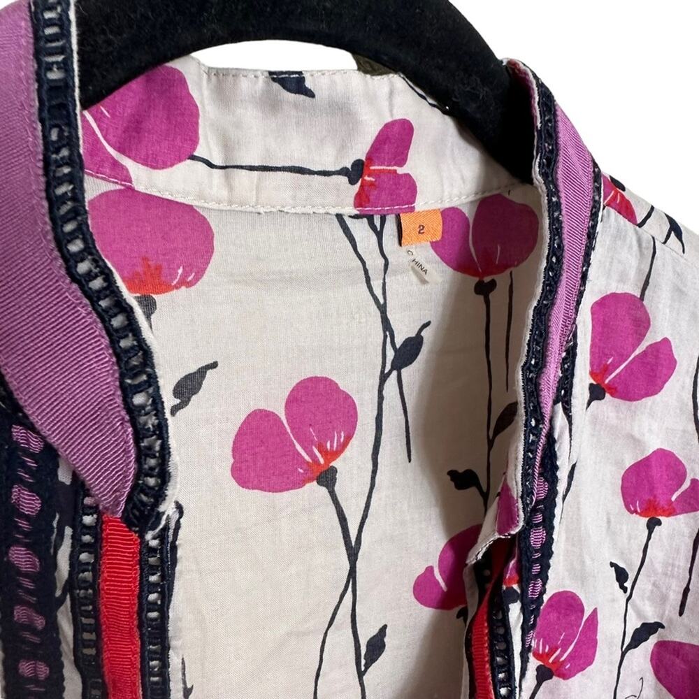 Tory Burch Red and White Floral Tunic - Picture 7 of 9